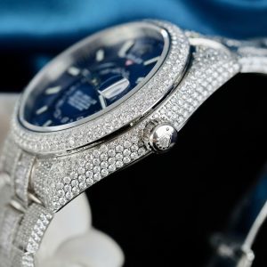 Đồng Hồ Rolex Sky-Dweller 336934 Chế Tác Mặt Xanh Dương Đính Full Đá 42mm (1)
