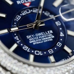 Đồng Hồ Rolex Sky-Dweller 336934 Chế Tác Mặt Xanh Dương Đính Full Đá 42mm (1)