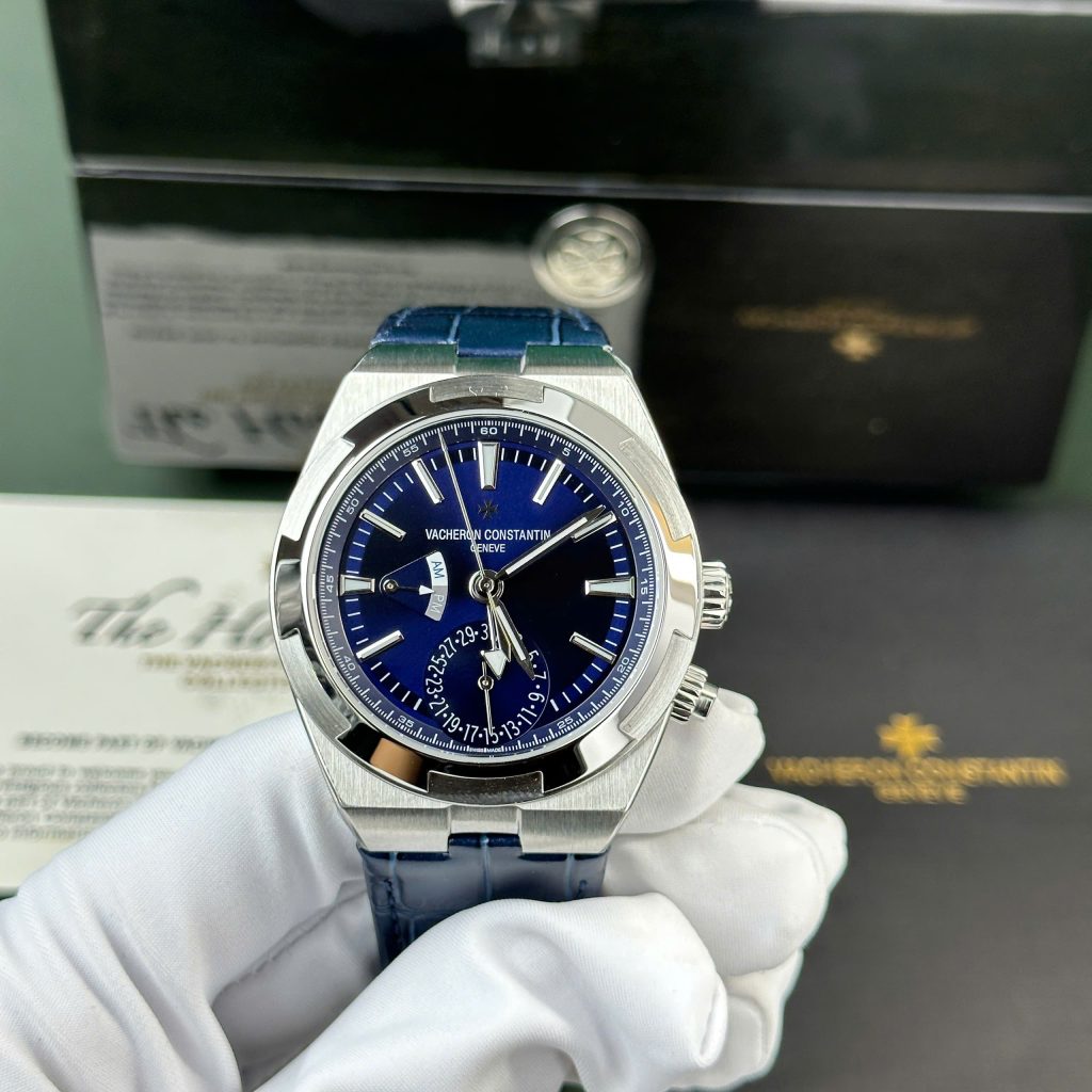 Đồng Hồ Vacheron Constantin Replica 11 Overseas Dual Time 7900V Màu Xanh Dương Nhà Máy PZ 41mm (2)