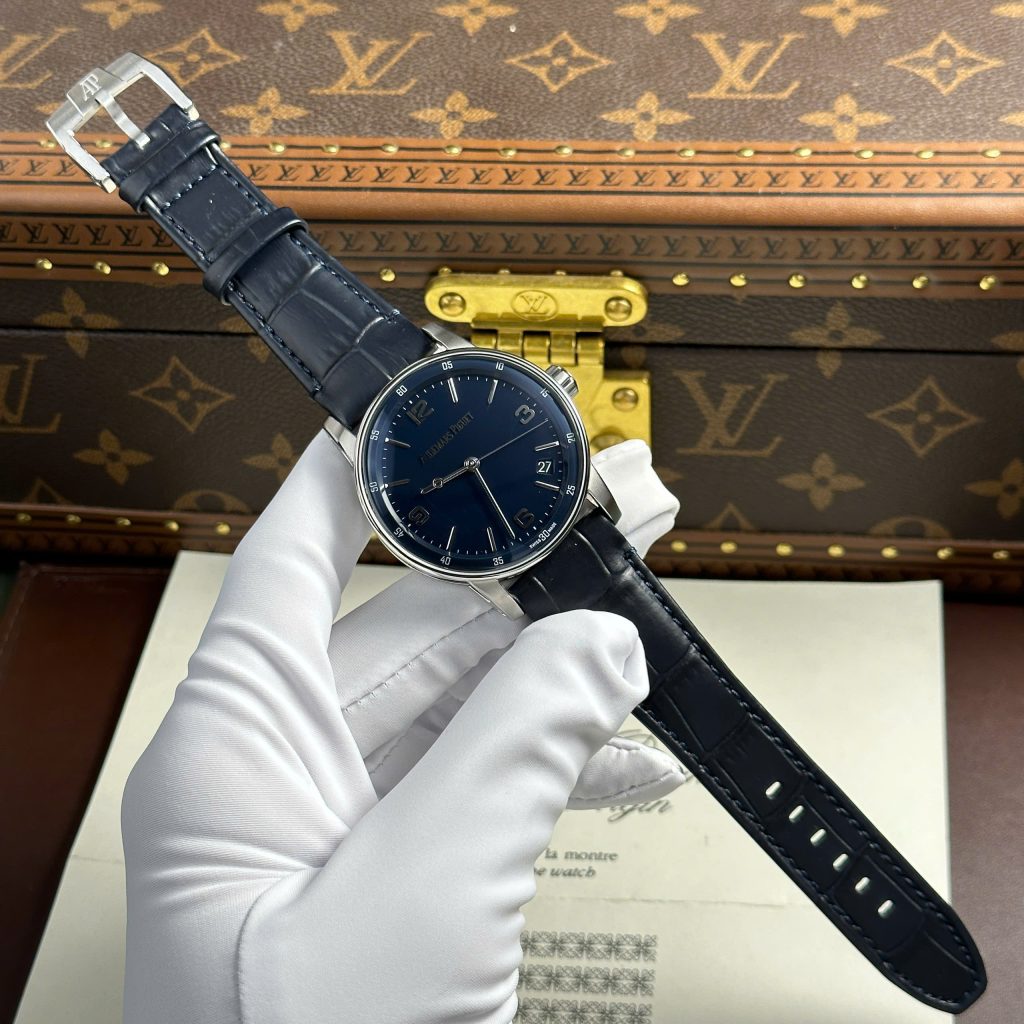 Đồng Hồ Audemars Piguet Chế Tác Code 11.59 Selfwinding 15210OR Mặt Xanh Blue Xưởng APS 41mm (2)