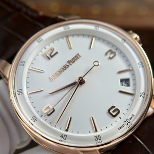 Đồng Hồ Audemars Piguet Rep 11 Code 11.59 Selfwinding 15210OR Mạ Vàng Hồng Mặt Trắng Xưởng APS 41mm (2)