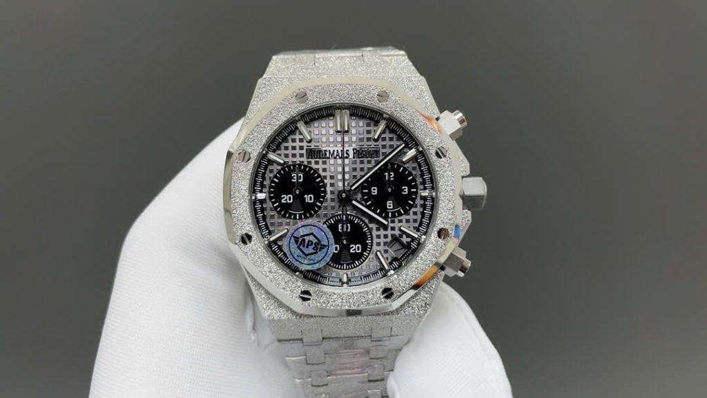 Đồng Hồ Audemars Piguet Replica 11 Royal Oak Chronograph Frosted Gold 26240 Mặt Xám Xưởng APS 41mm (2)