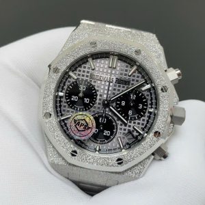 Đồng Hồ Audemars Piguet Replica 11 Royal Oak Chronograph Frosted Gold 26240 Mặt Xám Xưởng APS 41mm (2)