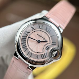 Đồng Hồ Cartier Ballon Bleu Chế Tác Nữ Màu Hồng Máy Pin Thụy Sỹ Xưởng AF 33mm (2)
