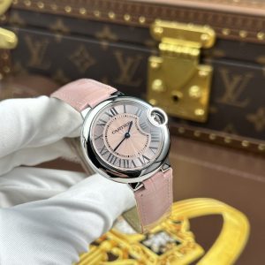 Đồng Hồ Cartier Ballon Bleu Chế Tác Nữ Màu Hồng Máy Pin Thụy Sỹ Xưởng AF 33mm (2)