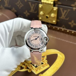 Đồng Hồ Cartier Ballon Bleu Chế Tác Nữ Màu Hồng Máy Pin Thụy Sỹ Xưởng AF 33mm (2)