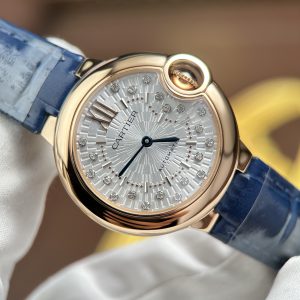 Đồng Hồ Cartier Ballon Bleu WGBB0052 Replica 11 Mặt Trắng Máy Pin Nhà Máy AF 33mm (2)