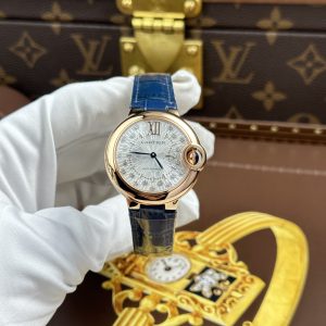 Đồng Hồ Cartier Ballon Bleu WGBB0052 Replica 11 Mặt Trắng Máy Pin Nhà Máy AF 33mm (2)