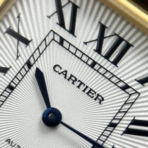Đồng Hồ Cartier Tank Louis Chế Tác Mặt Trắng Vỏ Mạ Vàng Máy Cơ Thụy Sỹ 27.8×38 (2)