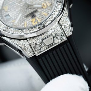 Đồng Hồ Hublot Big Bang One Click Chế Tác Đính Full Kim Cương Moissanite 39mm (2)