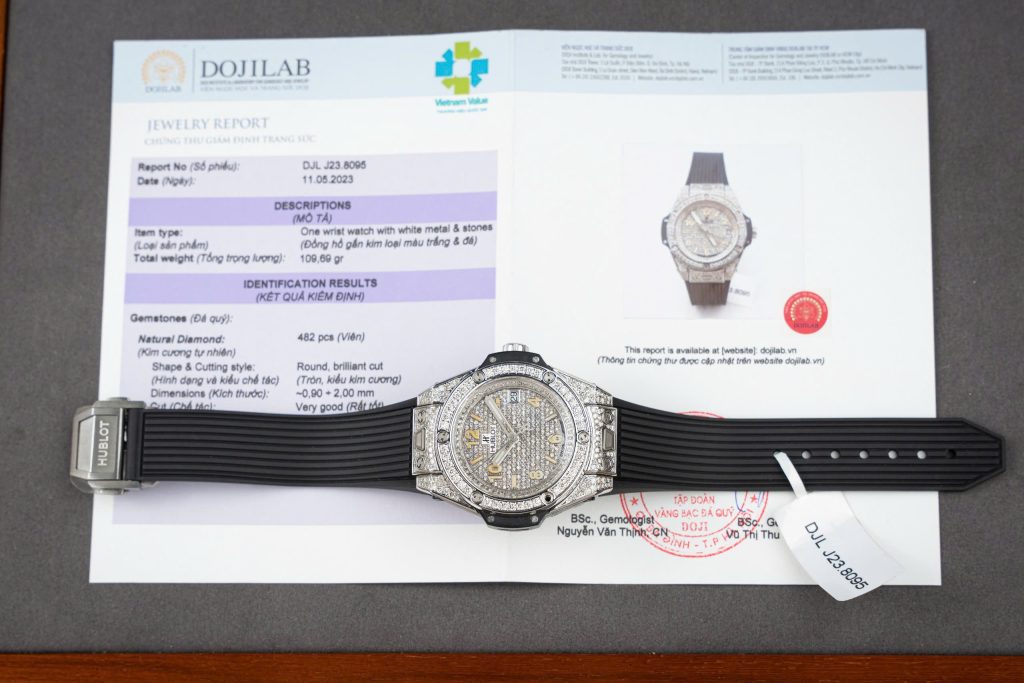 Đồng Hồ Hublot Big Bang One Click Chế Tác Đính Full Kim Cương Moissanite 39mm (2)