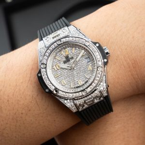 Đồng Hồ Hublot Big Bang One Click Chế Tác Đính Full Kim Cương Moissanite 39mm (2)