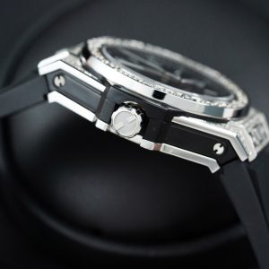 Đồng Hồ Hublot Big Bang One Click Replica 11 Màu Đen Đính Kim Cương Moissanite 39mm (2)
