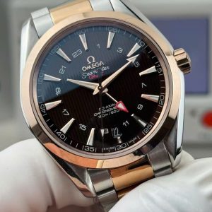 Đồng Hồ Omega Seamaster GMT Replica 11 Mặt Đen Dây Kim Loại Xưởng VS 41 (2)