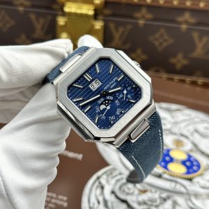 Đồng Hồ Patek Philippe Cubitus 5822P Chế Tác Mặt Xanh Dương Bộ Máy Calibre 240 Super Clone 45mm (2)