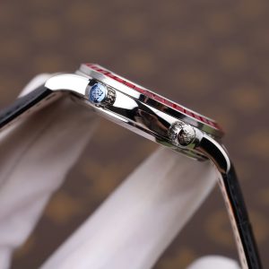 Đồng Hồ Patek Philippe Fake 11 Grand Complications 6104G Màu Đen Viền Đính Đá Đỏ 40mm (2)