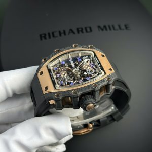 Đồng Hồ Richard Mille RM21-01 Aerodyne Replica 11 Bộ Máy Tourbillon Dây Cao Su Xưởng RM 43x51mm (2)