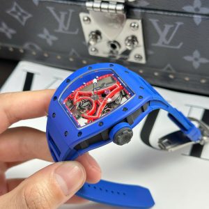 Đồng Hồ Richard Mille RM52-03 Paris Saint-Germain Chế Tác Vỏ Gốm Xanh Bộ Máy Tourbillon 42 (2)