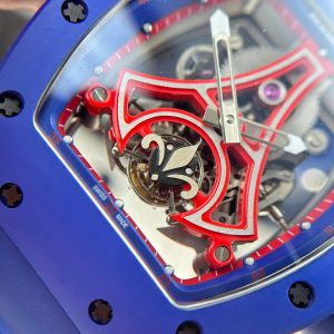 Đồng Hồ Richard Mille RM52-03 Paris Saint-Germain Chế Tác Vỏ Gốm Xanh Bộ Máy Tourbillon 42 (2)