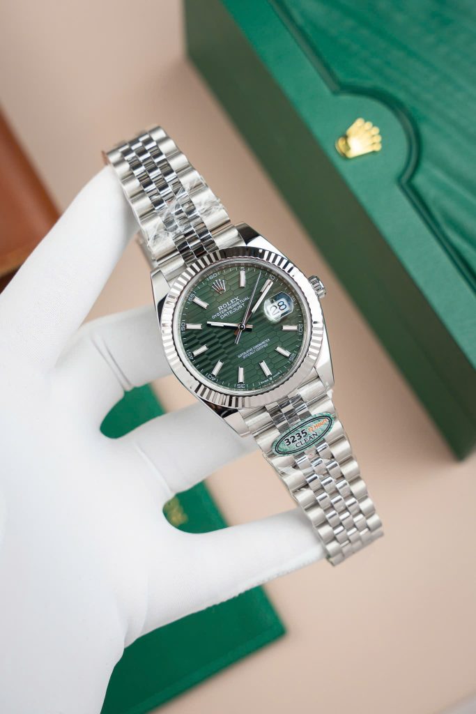 Đồng Hồ Rolex DateJust 126334 Chế Tác Mặt Xanh Lá Cây Họa Tiết Nếp Gấp Nhà Máy Clean 41mm (2)