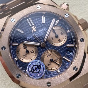 Đồng Hồ Audemars Piguet Royal Oak 26239OR Replica 11 Mặt Xanh Dương Vỏ Mạ Vàng Hồng Xưởng APS 41mm (1)