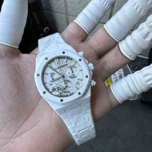 Đồng Hồ Audemars Piguet Royal Oak 26240 Chế Tác Vỏ Gốm Trắng Máy Cơ Thuỵ Sỹ Xưởng APS 41mm (1)