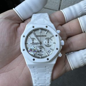 Đồng Hồ Audemars Piguet Royal Oak 26240 Chế Tác Vỏ Gốm Trắng Máy Cơ Thuỵ Sỹ Xưởng APS 41mm (1)