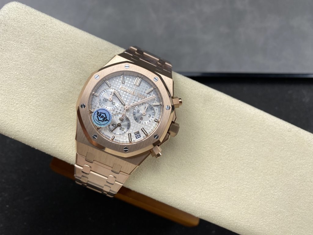 Đồng Hồ Audemars Piguet Royal Oak Chronograph 26240 Chế Tác Mặt Trắng Máy Cơ Thuỵ Sỹ Xưởng APS 41mm (1)