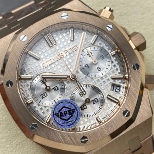Đồng Hồ Audemars Piguet Royal Oak Chronograph 26240 Chế Tác Mặt Trắng Máy Cơ Thuỵ Sỹ Xưởng APS 41mm (1)