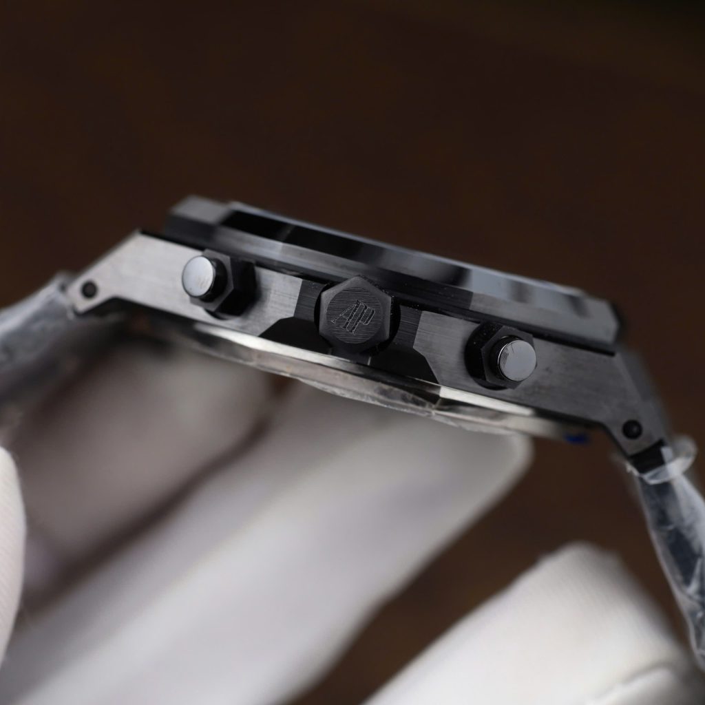 Đồng Hồ Audemars Piguet Royal Oak Chronograph 26240 Chế Tác Vỏ Gốm Mặt Xanh Than APS 41mm (2)