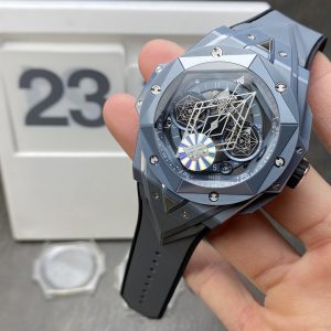 Đồng Hồ Hublot Big Bang Sang Bleu II Replica 11 Vỏ Gốm Màu Xanh Dương Nhà Máy BB 45mm