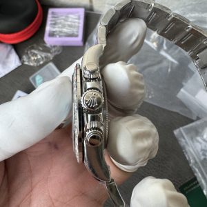 Đồng Hồ Rolex Daytona Chế Tác Đính Kim Cương Moissanite Baguette Xưởng VS 40mm (2)