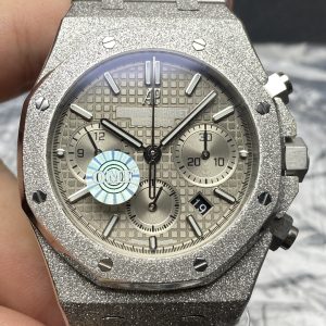 Đồng Hồ Audemars Piguet Chế Tác Royal Oak Chronograph Frosted Gold 26240 Mặt Xám Xưởng APS 41mm (2)