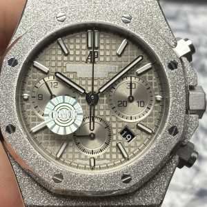 Đồng Hồ Audemars Piguet Chế Tác Royal Oak Chronograph Frosted Gold 26240 Mặt Xám Xưởng APS 41mm (2)