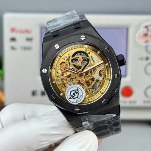 Đồng Hồ Audemars Piguet Replica 11 Royal Oak 15416 Mặt Lộ Cơ Vỏ Gốm Đen 41mm (2)