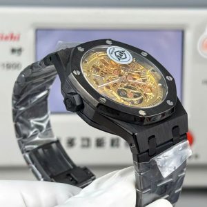 Đồng Hồ Audemars Piguet Replica 11 Royal Oak 15416 Mặt Lộ Cơ Vỏ Gốm Đen 41mm (2)