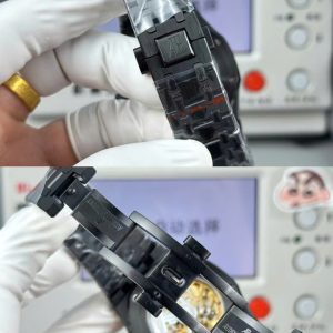 Đồng Hồ Audemars Piguet Replica 11 Royal Oak 15416 Mặt Lộ Cơ Vỏ Gốm Đen 41mm (2)