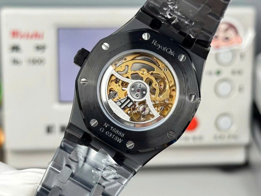 Đồng Hồ Audemars Piguet Replica 11 Royal Oak 15416 Mặt Lộ Cơ Vỏ Gốm Đen 41mm (2)