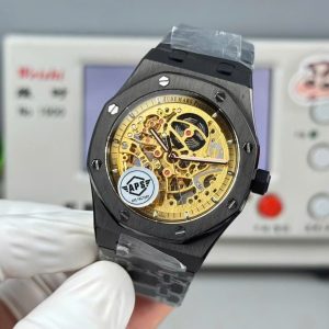 Đồng Hồ Audemars Piguet Replica 11 Royal Oak 15416 Mặt Lộ Cơ Vỏ Gốm Đen 41mm (2)