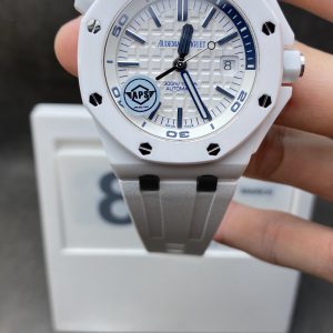 Đồng Hồ Audemars Piguet Royal Oak Offshore 15707CB Vỏ Gốm Trắng Replica Cao Cấp Xưởng APS 42mm (2)