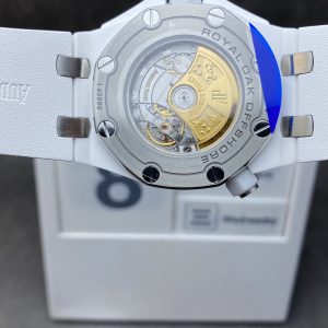 Đồng Hồ Audemars Piguet Royal Oak Offshore 15707CB Vỏ Gốm Trắng Replica Cao Cấp Xưởng APS 42mm (2)