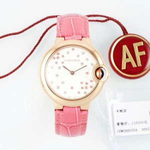 Đồng Hồ Cartier Ballon Bleu De Cartier Replica 11 Mặt Trắng Vỏ Mạ Vàng Hồng 33mm (9)