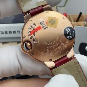 Đồng Hồ Cartier Ballon Bleu Rep 11 Nữ Mặt Trắng Viền Đính Đá Xưởng AF 33mm (2)