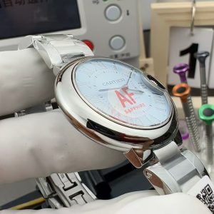 Đồng Hồ Cartier Ballon Bleu Replica 11 Nữ Mặt Xanh Băng Xưởng AF 33mm (2)