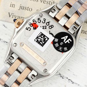 Đồng Hồ Cartier Panthere Chế Tác Mặt Trắng Vỏ Demi Vàng Hồng 22x30mm (2)