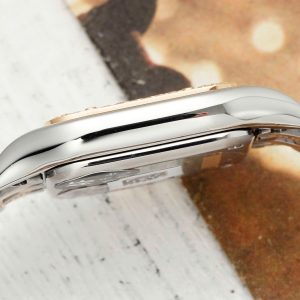 Đồng Hồ Cartier Panthere Chế Tác Mặt Trắng Vỏ Demi Vàng Hồng 22x30mm (2)