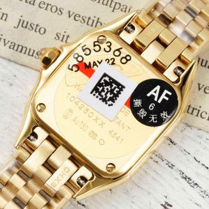 Đồng Hồ Cartier Panthere Rep Cao Cấp Mặt Trắng Vỏ Mạ Vàng 22x30mm (2)