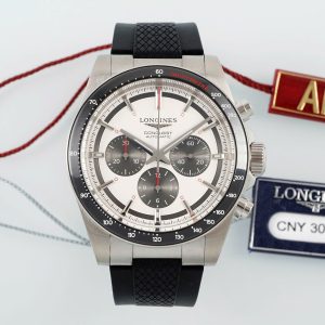 Đồng Hồ Longines Conquest Chế Tác Mặt Trắng Dây Cao Su Nhà Máy AF 42mm (2)