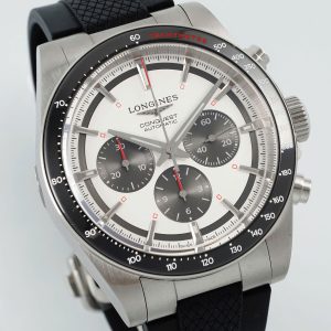 Đồng Hồ Longines Conquest Chế Tác Mặt Trắng Dây Cao Su Nhà Máy AF 42mm (2)