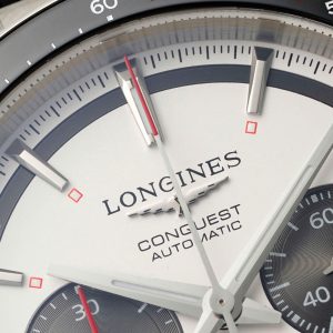 Đồng Hồ Longines Conquest Chế Tác Mặt Trắng Dây Cao Su Nhà Máy AF 42mm (2)